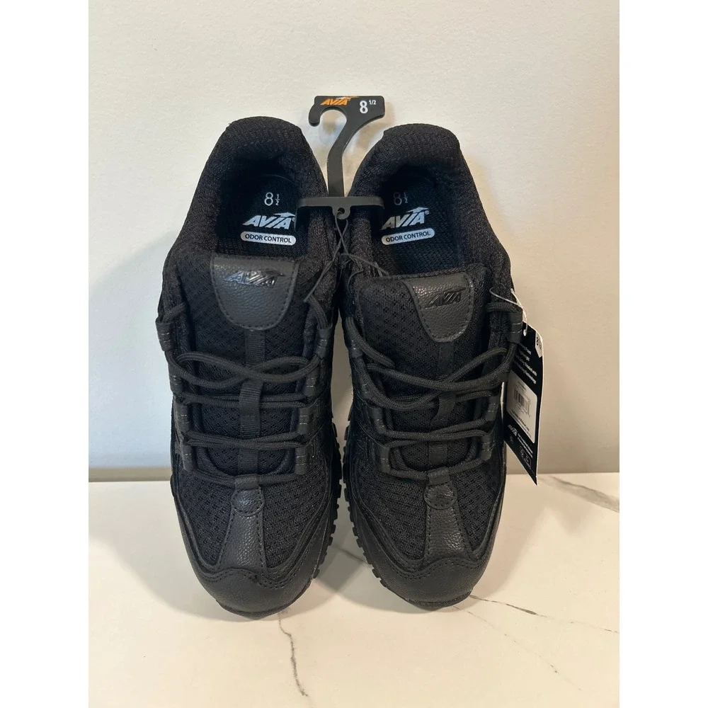 Avia Elevate Sneakers Womens 8.5 Black New Memory Foam Odor Control WMAV21ES042L